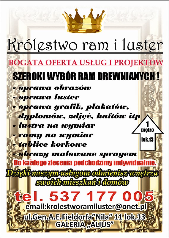 oferta na ramy lustra ostroleka